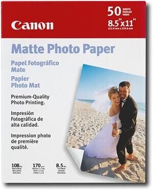 5 Packs Canon Photo Paper Plus Matte 8 1/2 x 11 50 Sheets